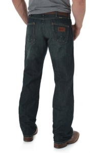 Wrangler® Retro™ Men's Worn Black Relaxed Fit Boot Cut Jean- Tall Length
