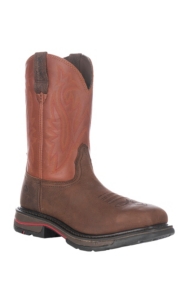 Wolverine® Mens Brown Javelina w/ Red Top Square Steel Toe Wellington Work Boots