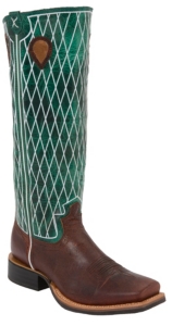 Twisted X® Men's Cognac w/ Turquoise Diamond Stitch Tall Buckaroo Punchy Wide Square Toe Western Boots