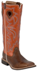 Twisted X® Youth Brown with Orange Tall Top Square Toe Buckaroo Western Boots