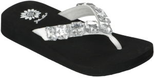 Yellow Box® Dilly™ Ladies White Thong Sandal