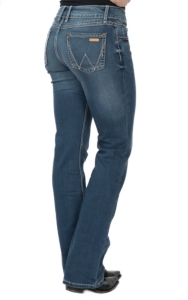 wrangler retro women's mae mid rise boot cut jeans
