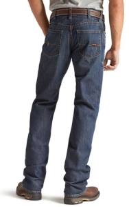 MJ1 Ariat Mens Flame-Resistant M4 Low Rise BootCut Work Jeans,10012555 Shale, 