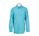 Ariat Men's Turquoise Paisley Print Long Sleeve Western Shirt | Cavender's