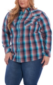 plus size womens western shirts