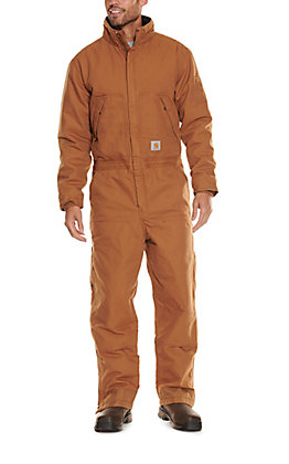 Carhartt mens Loose Fit Washed Duck Insulated Coverall Large US Carhartt Brown Carhartt mens Loose Fit Washed Duck Insulated Coverall Large US Carhartt Brown