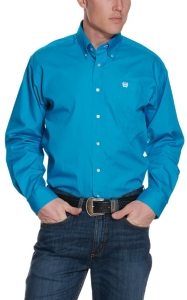 Cinch Men's Solid Turquoise Long Sleeve Western Shirt | Cavender's