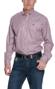 maroon striped shirt mens