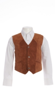Scully Boys Bourbon Brown Suede With Satin Back Vest Cavender S