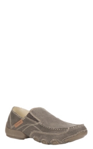 Brown Canvas Casual Slip-On Shoes 