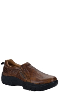 roper ostrich slip on shoes