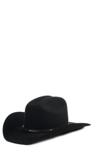 justin black felt cowboy hat