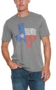 Men's Heather Grey Texas Flag and Town 