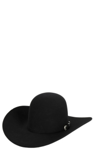 black open crown cowboy hat