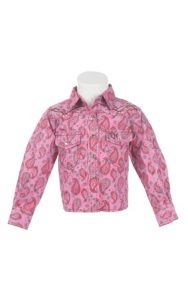 pink paisley western shirt