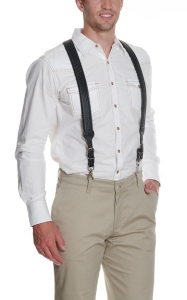 Nocona Western Leather Suspenders Basket Weave Dark Brown N8512402 