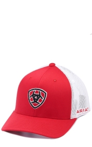 red ariat hat