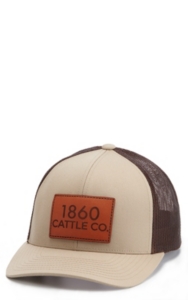khaki leather cap