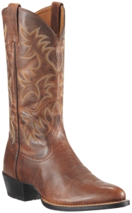 Ariat Heritage Men's Weathered Chestnut Brown R-Toe Western Boots