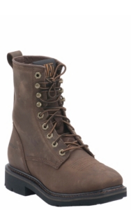 leather lace up work boots