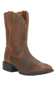 Ariat Men's Heritage Powder Brown Square Toe Roper Boots