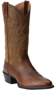 Ariat Men's Sport Fiddle Brown R-Toe Western Boots