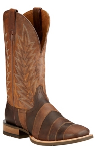 Ariat Qualifier Men's Desert Brown & Taupe Stripe Double Welt Square Toe Western Boot