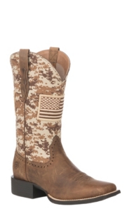 ariat camo square toe boots