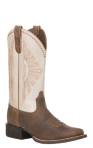 ariat women's round up square toe western boots