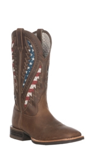 square toe american flag boots