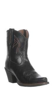 black cowboy booties womens