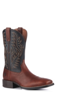 ariat sport wide square toe western boot