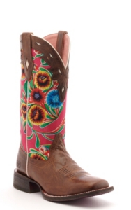 ariat boots with flowers