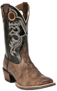 Ariat Crossfire Men's Weathered Brown and Black Wide Square Toe Western ...