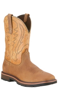 Ariat Groundbreaker Men's Dusted Brown Slip-On Square Toe Workboots