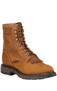 Ariat Men's Aged Bark Brown WorkHog Lace Up Roper Toe Work Boot