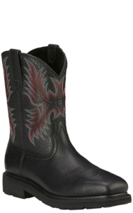 ariat square toe black boots