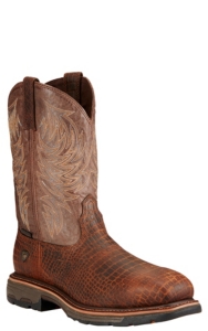 ariat workhog croc print