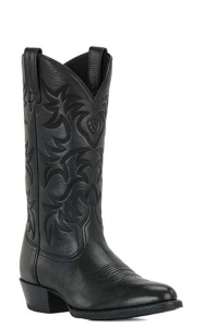 Ariat Heritage Western R-Toe Men's Black Deertan Western Boots