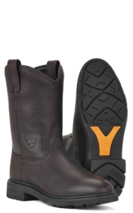 ariat black square toe work boots