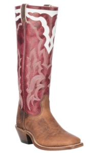 womens red square toe cowboy boots