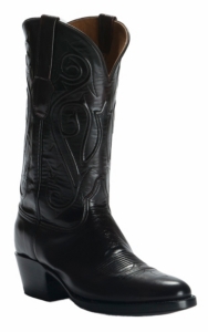 Black Jack Men's Black Cherry Brush Off with Jay Cord Top Traditional Toe Western Boots