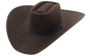 Rodeo King 10X Brick Chocolate w/ Black Bound Edge Felt Cowboy Hat ...