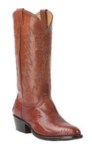 Cavender's Men's Peanut Brittle Lizard Exotic Traditional Toe Western Boots