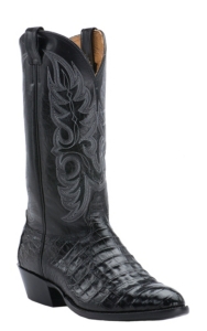 Cavender's Men's Black Caiman Belly Exotic Traditional Toe Western Boots