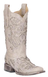 white wedding cowboy boots