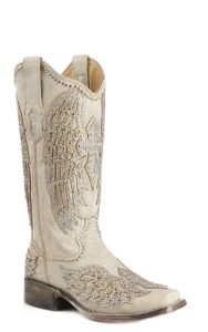 wedding cowboy boots square toe