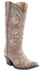 cowboy boots with white stitching