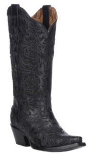 black snip toe cowboy boots womens