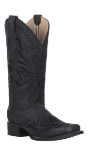 black western square toe boots